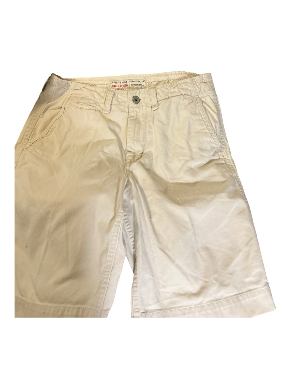 American Eagle Outfitters Cream Flat Front Chino Shorts